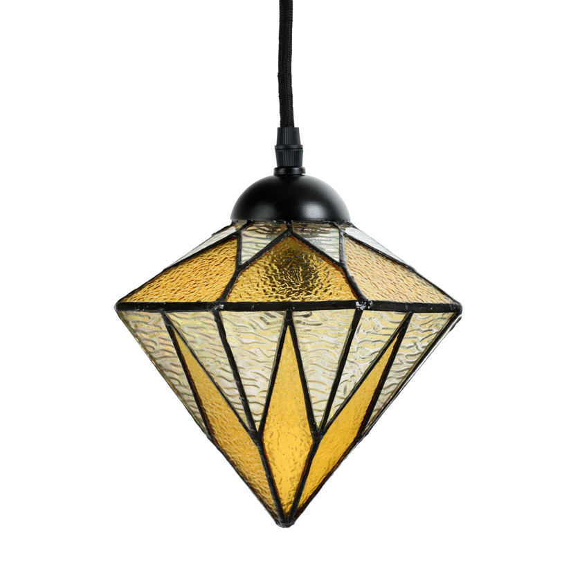 Tiffany Pendant Light With Diamond Shaped Glass Shade Casa Lumi