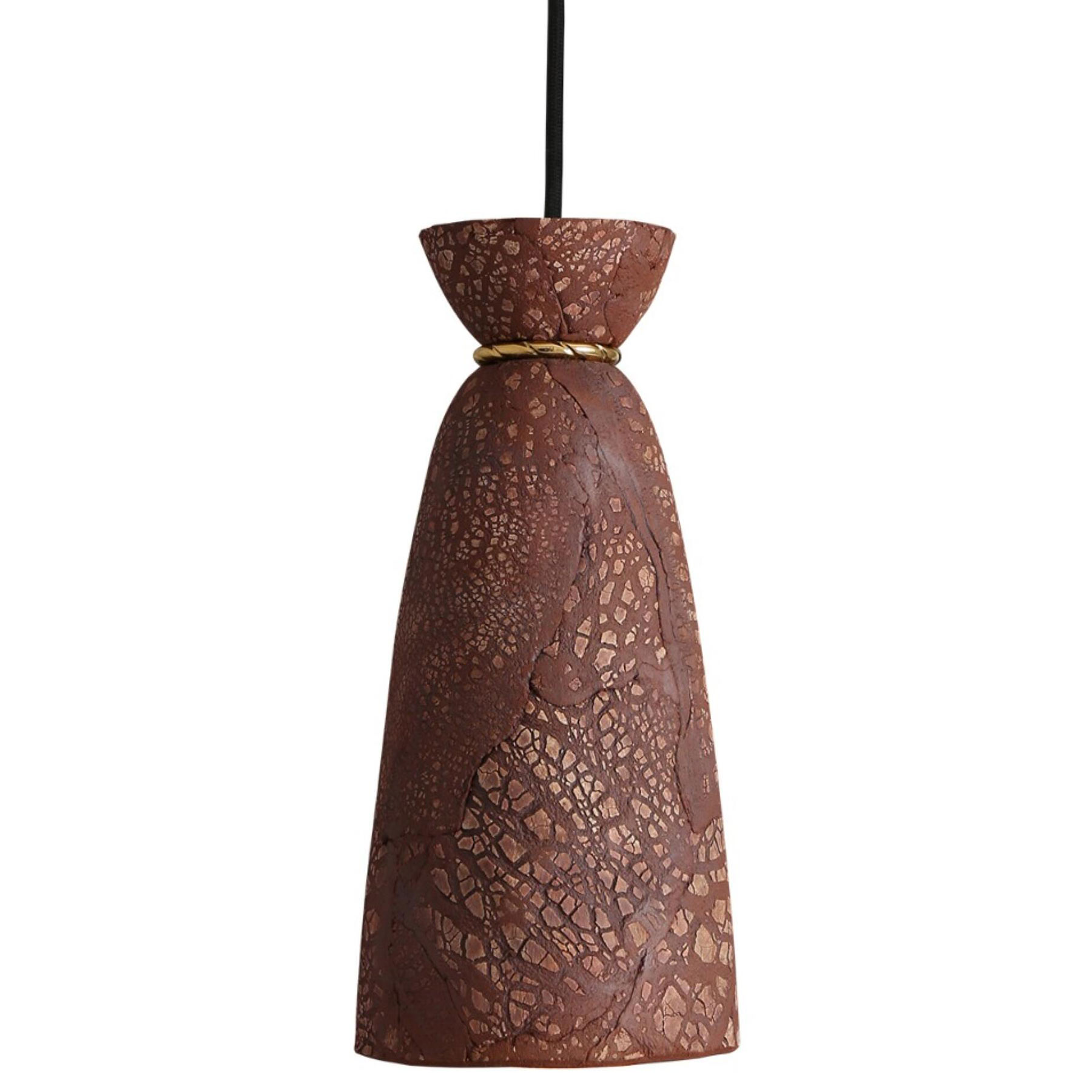 Organic Pendant Light With Terracotta Shade