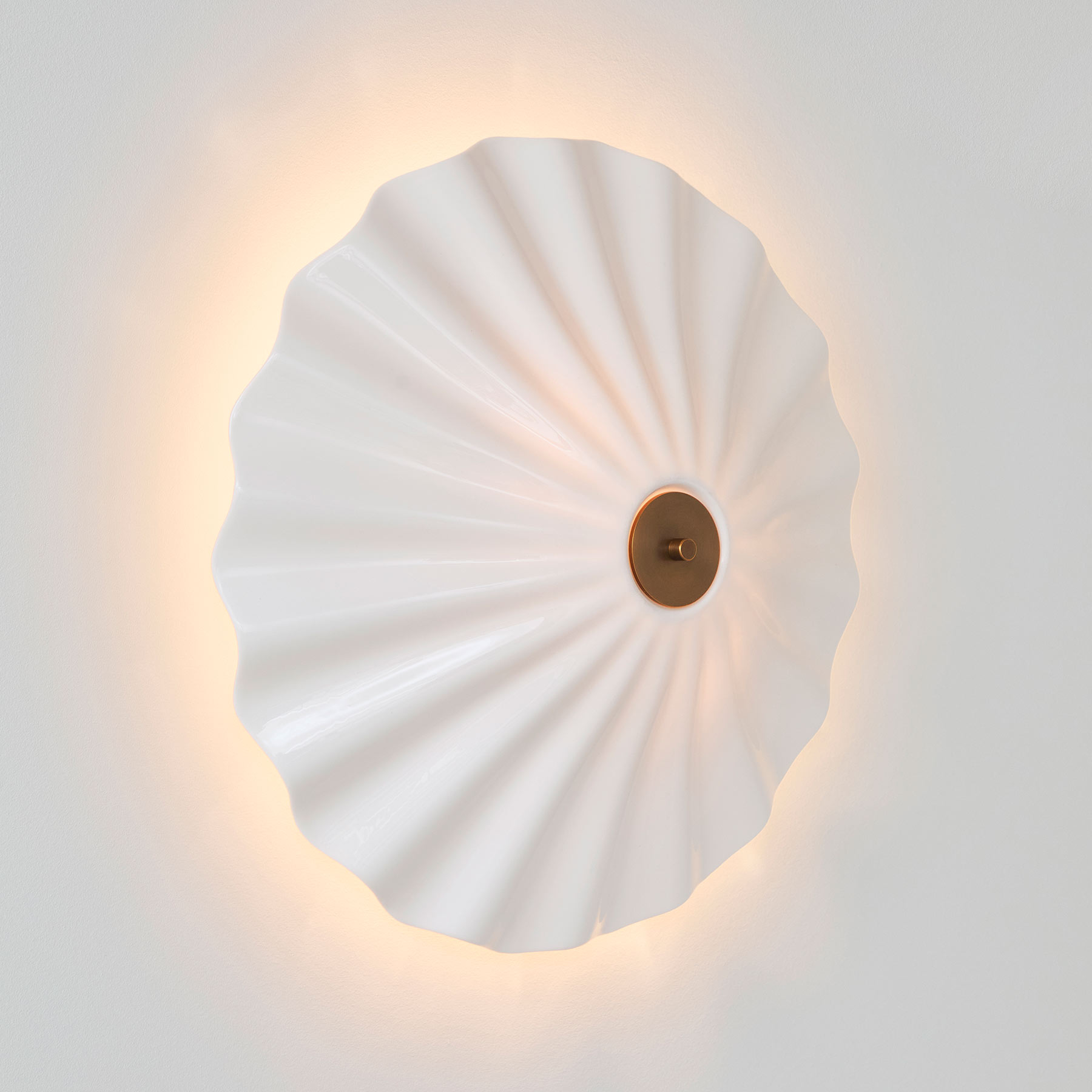 Flush Wall Light with Bone China Shade CHRISTIE