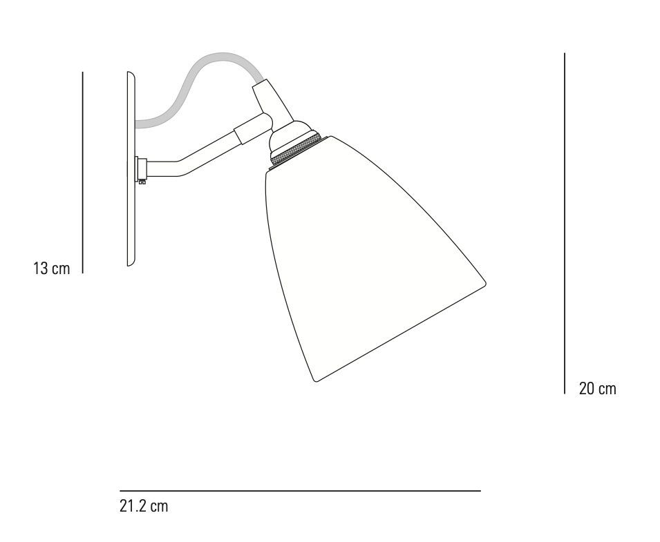 FECTOR Wall Light with Bone China Shade, Fig. 10