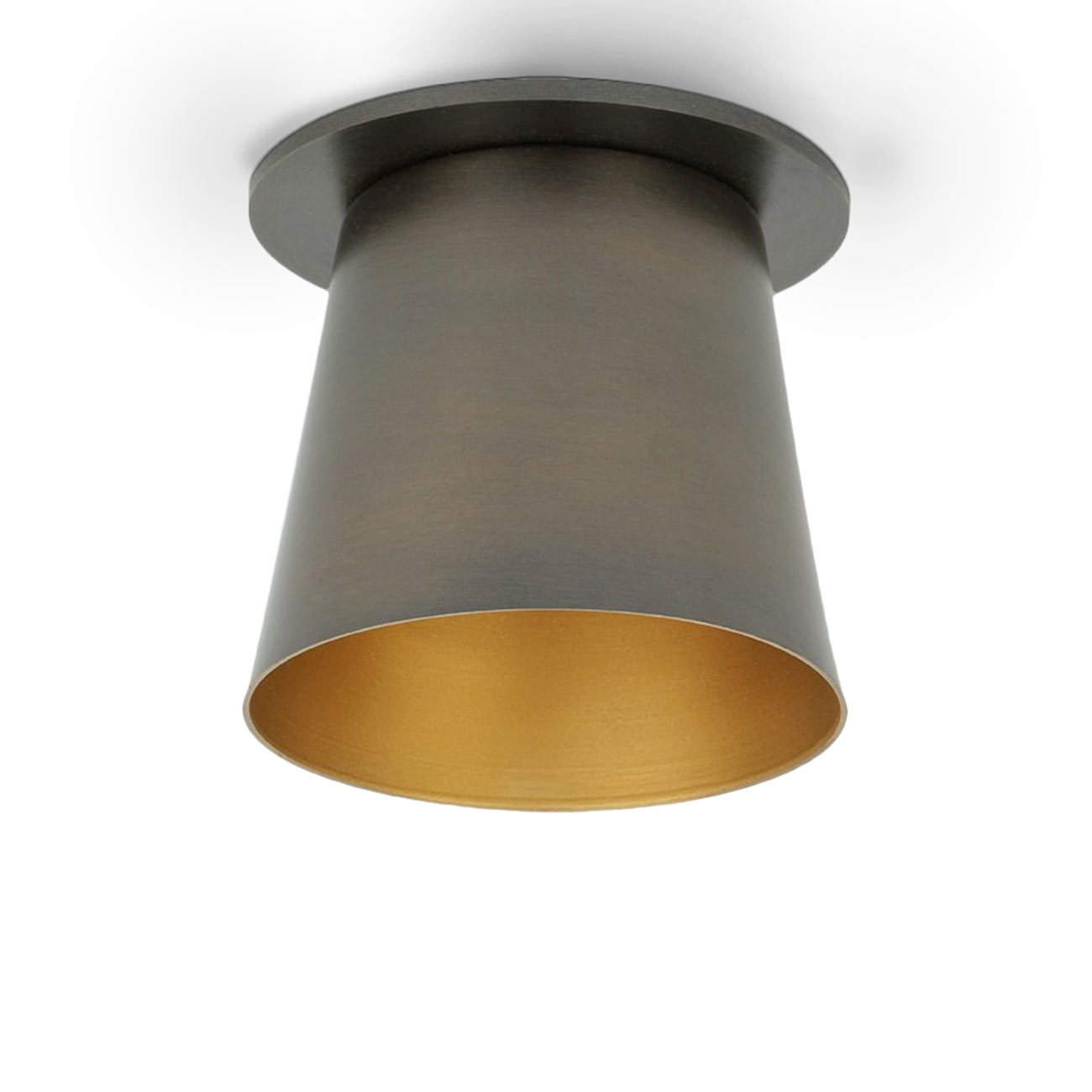 Schlichte, kleine Design-Deckenleuchte 22 Opalglas-Kugel Ø – cm mit aus Casa Messing Lumi