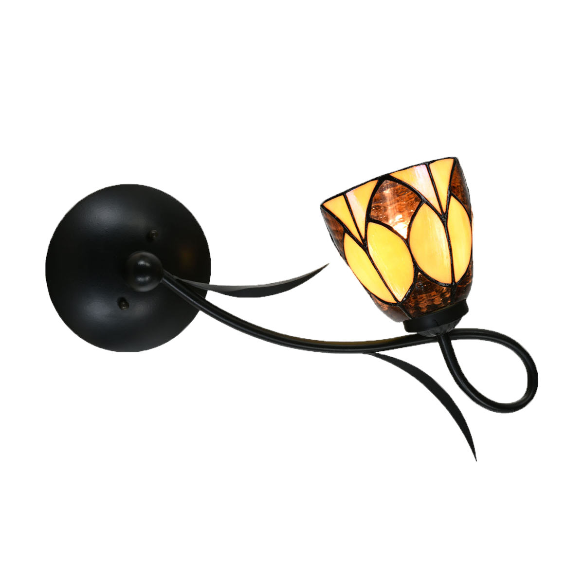 Small Tiffany wall light with cup-shaped glass