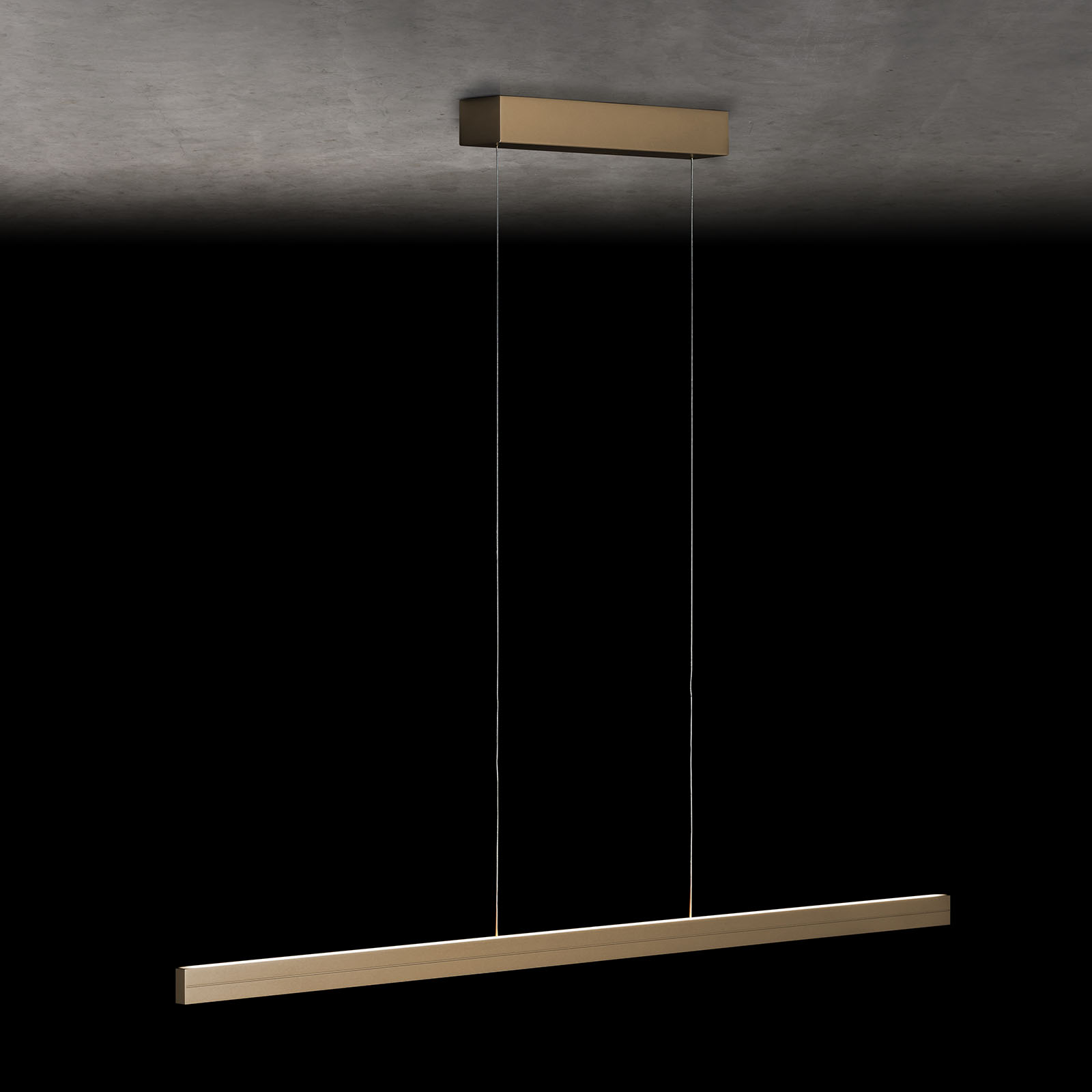 Gesture Controlled Beam Pendant Lamp AVIOR, 83–163 cm: Hier Modell 2 in Bronze