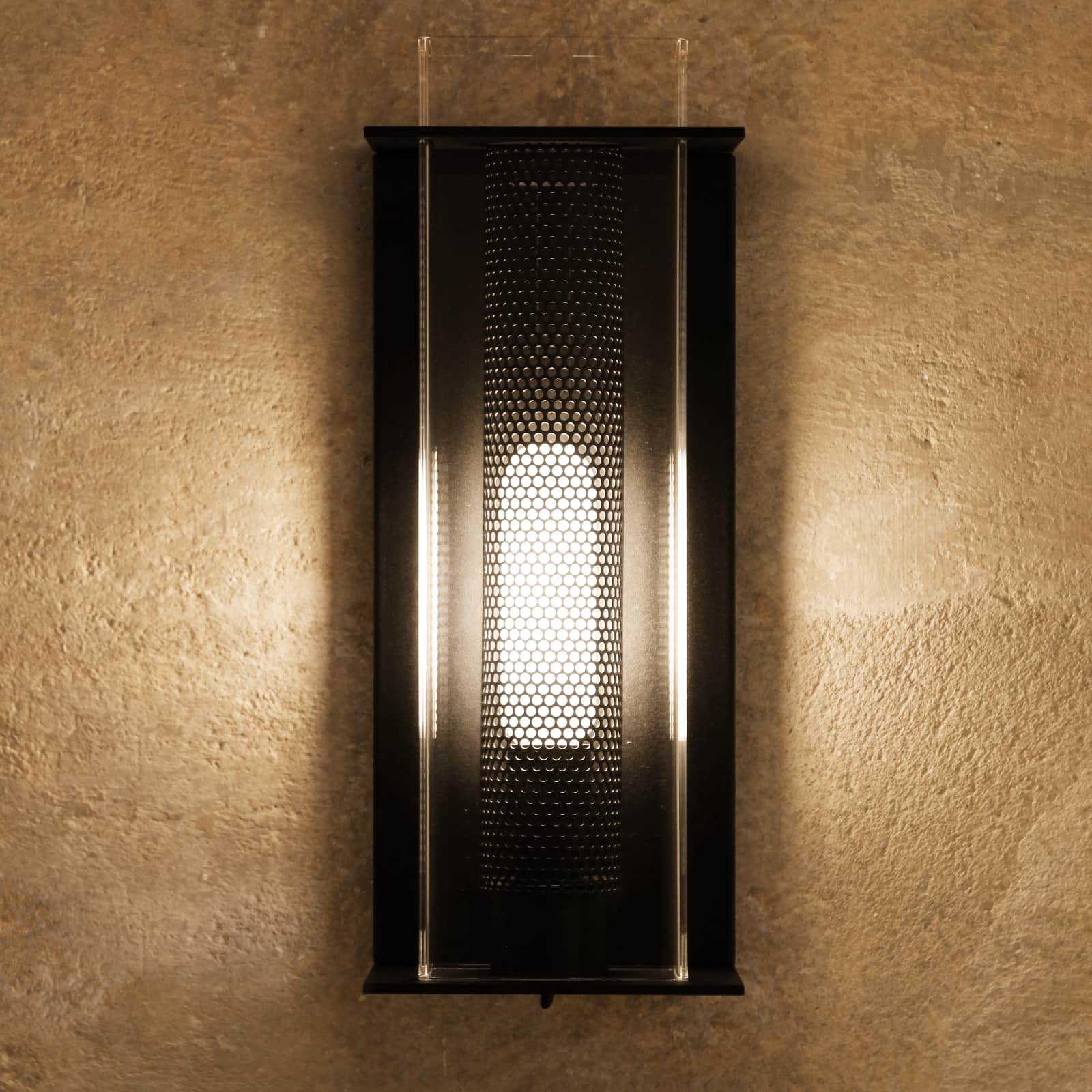 Slim Wall Light with Perforated Cover QUADRATUBE W1