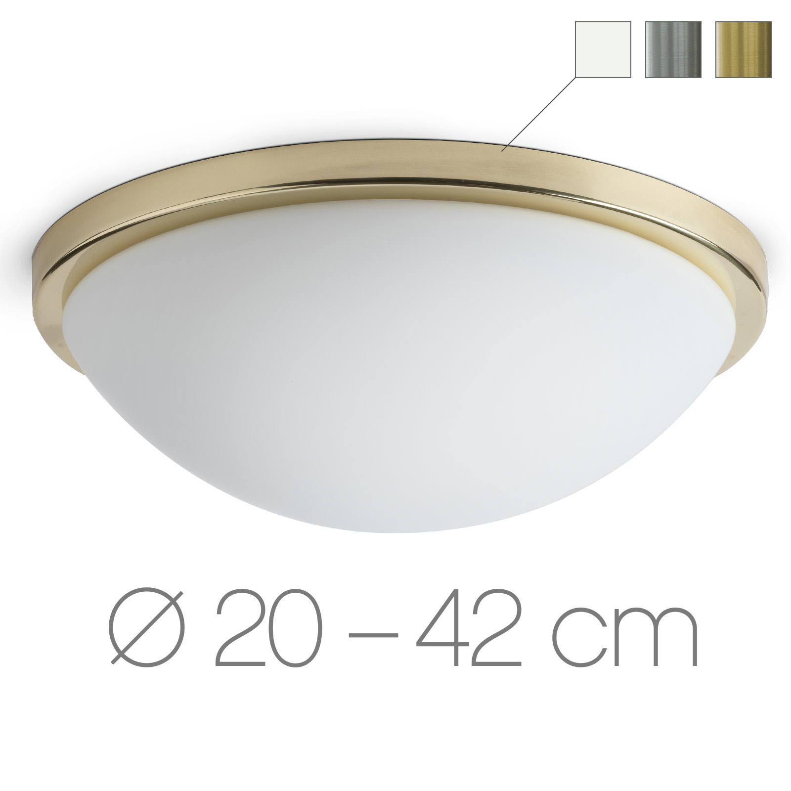 Funktionale Opalglas-Deckenleuchte cm Lumi 20–60 – Ø LED, Casa AURORA