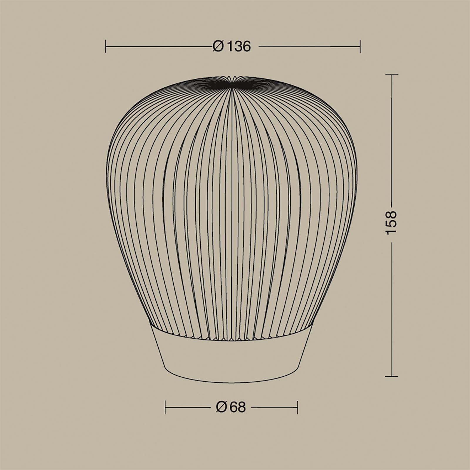 Small table lamp with frosted glass shade PLISSEE T2, Fig. 9