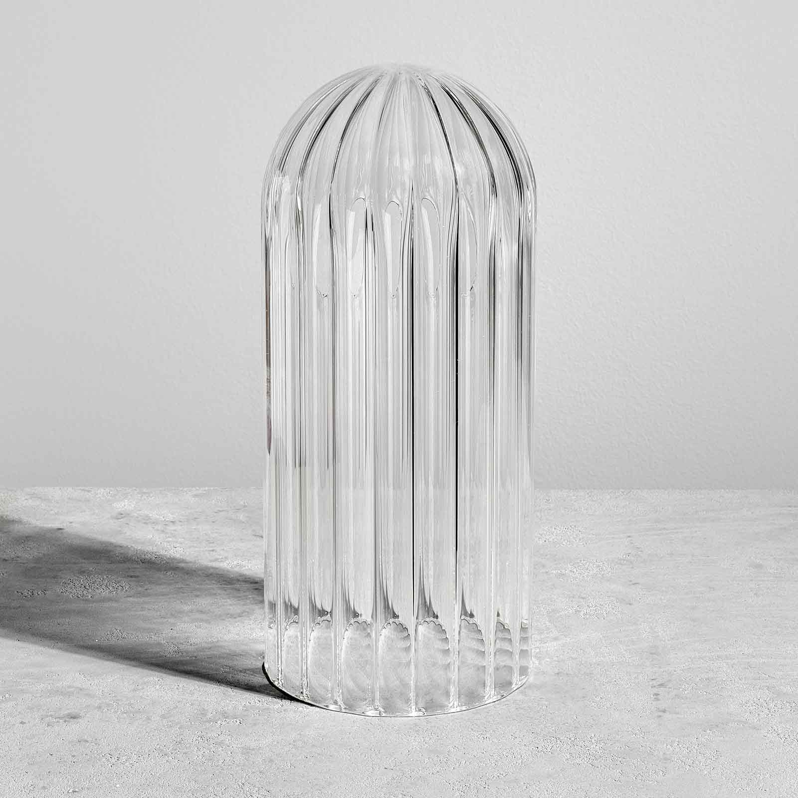 ODYSSEY PARIS - Designer Wall Light with Ribbed, Cylindrical Glass Shade: Der hochwertige und robuste Borosilikatglas-Zylinder