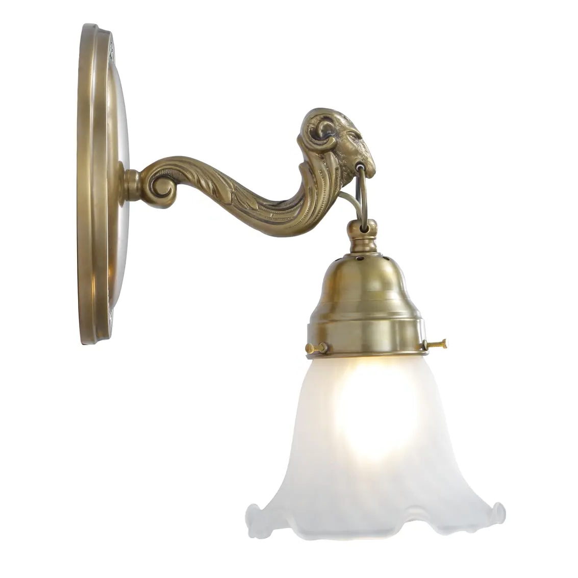 Hungarian wall lamp with tulip glass ERLAU II