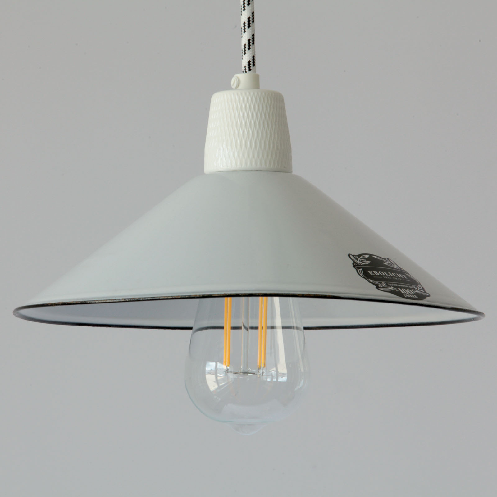 Pendants with Antique Enamel Shades: Pendant Lamp Borken 240 mm, Fig. 2