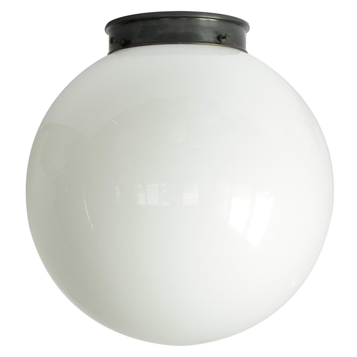 Schlichte LED-Deckenleuchte mit Kugel-Opalglas SPHERA, IP65, Ø 20–40 cm –  Casa Lumi