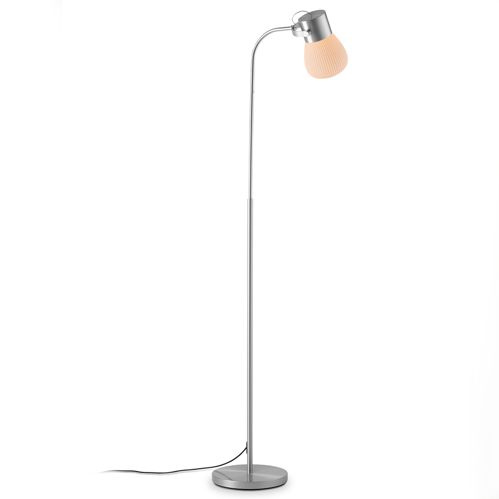 Modern LED Floor Lamp AURA S with various Cylinder Glass Shades