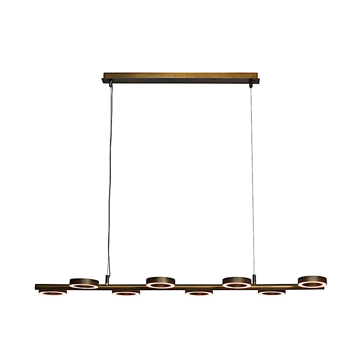 Functional Pendant Spotlight ARIO 8 With Brass Patina