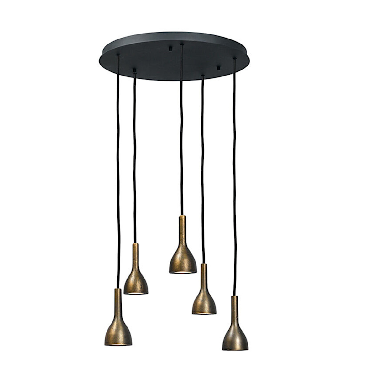 Cascading Cluster of Five Pendant Lights TULIP 5